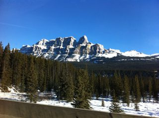 Castle Mountain, 25 km south of Lake Louise, Banff National Park