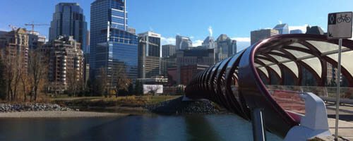 Calgary Downtown with Peace Bridge