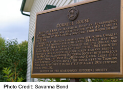Cornell House Historical Plaque