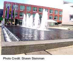 REflecting Pool in front of Kitchener City Hall