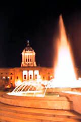 Manitoba Legislature with Fountain