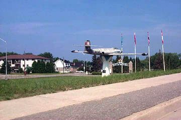 Jets mark the junction of Highway 17 and Highway 11