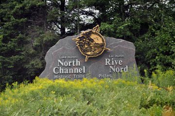 North Channel Sign at Espanola