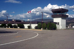 Penticton's airport is right across the Channel from the city