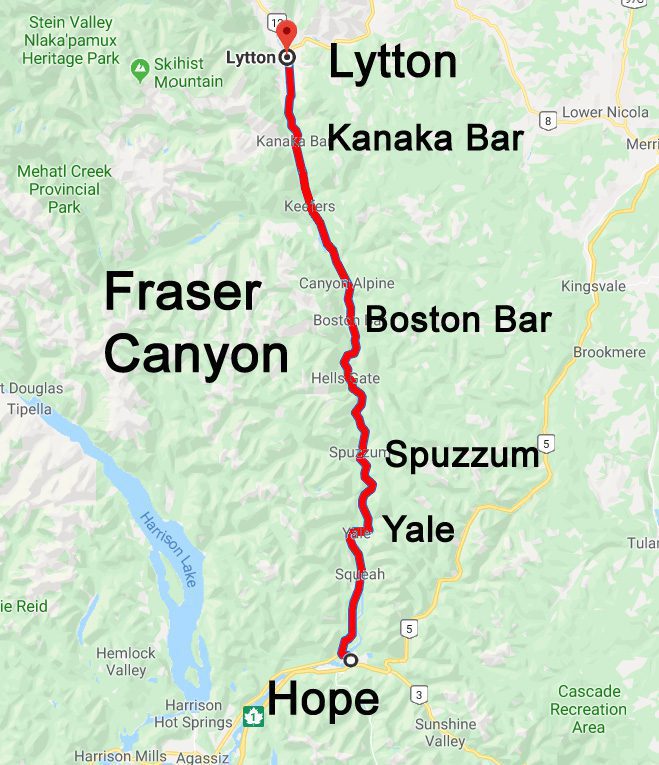 Fraser Canyon #1 highway closure- weather