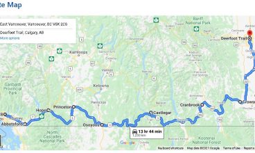 BC Alternate Route: Crowsnest Highway 3  Vancouver to Crowsnest Pass, and Highway 22 to Calgary