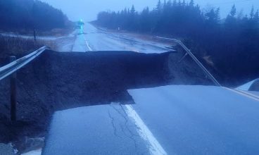 Torrential rains washout portions of Trans-Canada Highway in western Newfoundland