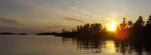 Beautiful Lake at Sunset-sliver