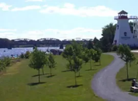 Fredericton-Riverfrontpathway with Lighthouse-sliver