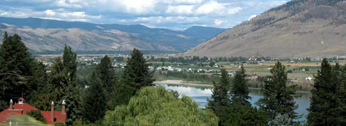 The broad Valley of the Thompson River at Kamloops