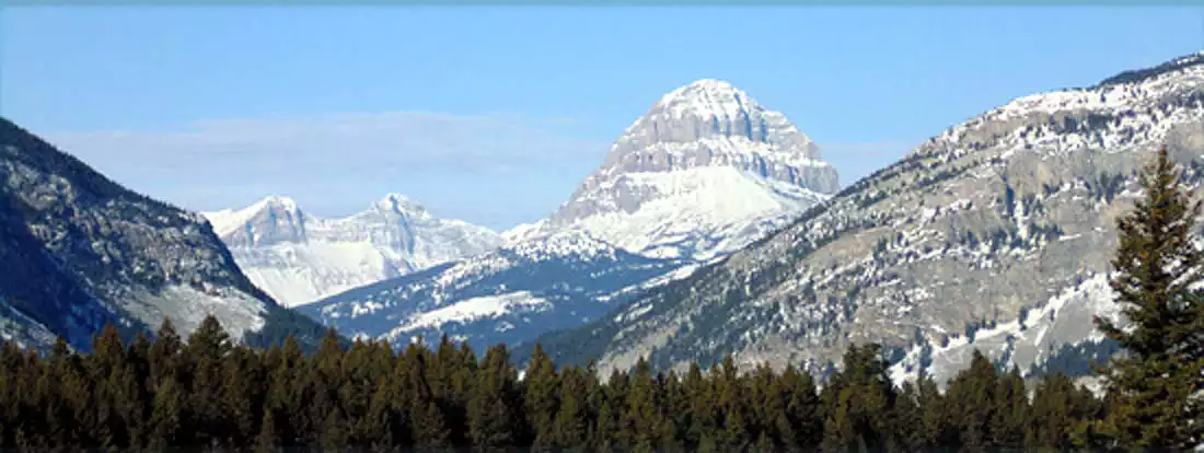 Rockies-Crowsnest Mountain from Hwy3-sliver