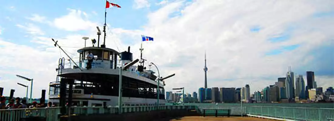 Toronto Skyline viewed with the Island Ferry