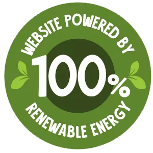 Website 100% Powered by Renewable Energy