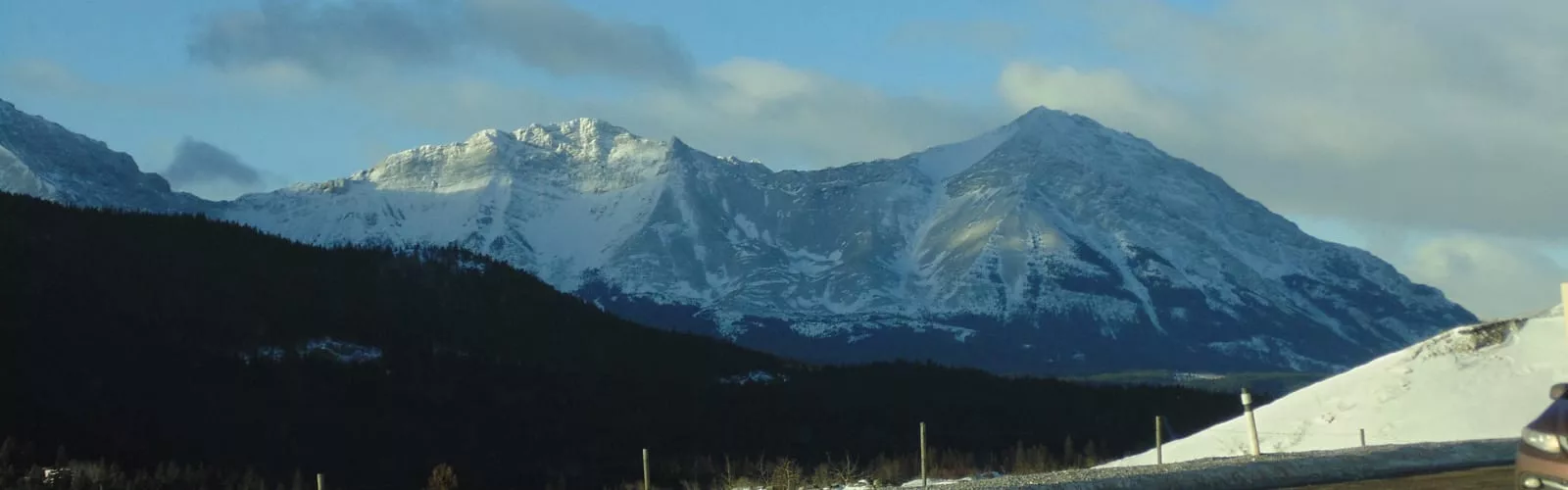 Crowsnest Pass – view of mountains just inside BC -sliver