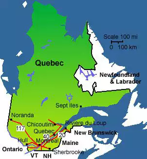 Quebec map