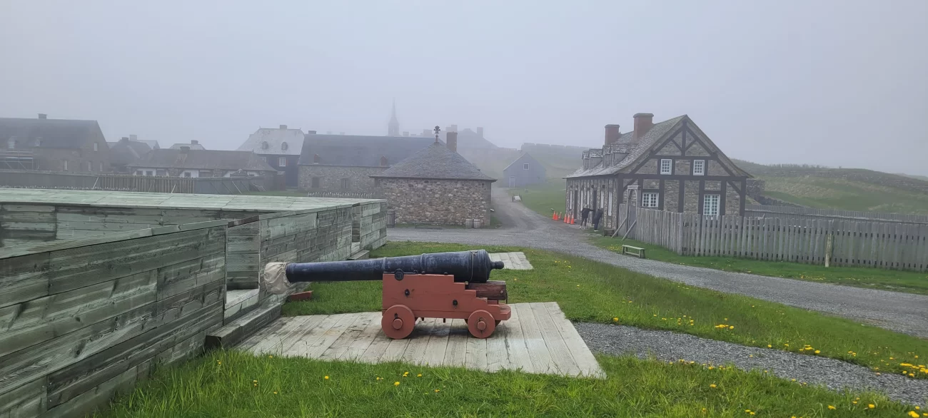 Fortress of Louisbourg - cannon along Quay defensive wall